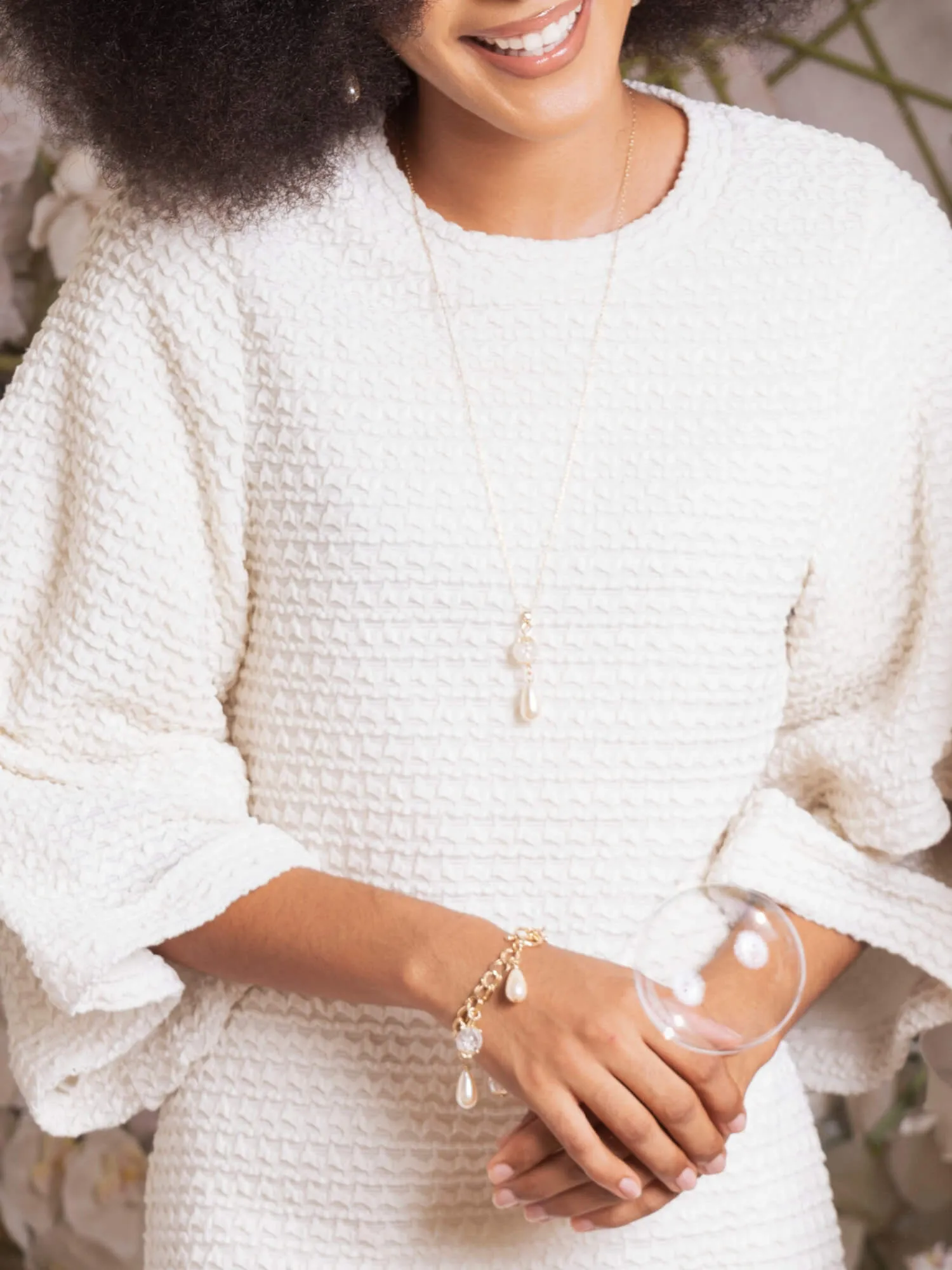 Vintage Teardrop Pearl Necklace