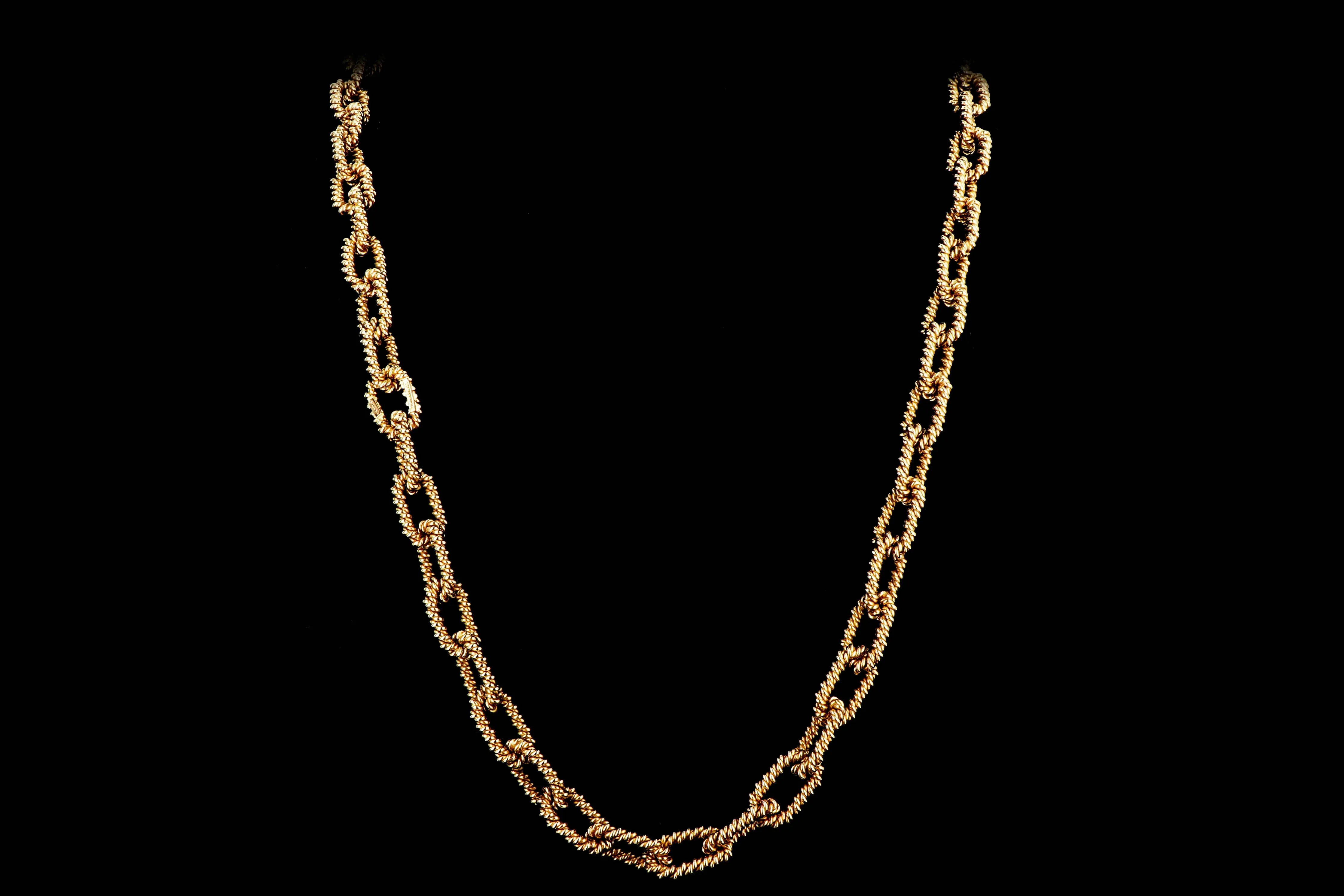 Vintage Tiffany & Company 14k Yellow Gold Link Necklace