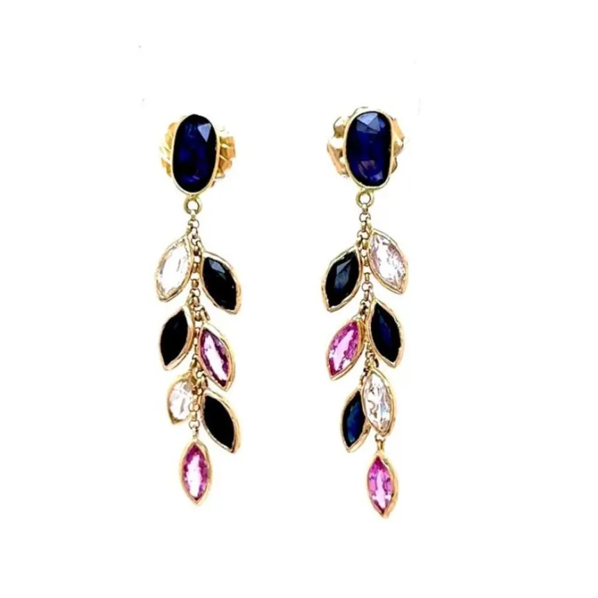 Water Fall Sapphire Earrings