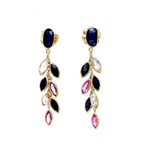 Water Fall Sapphire Earrings