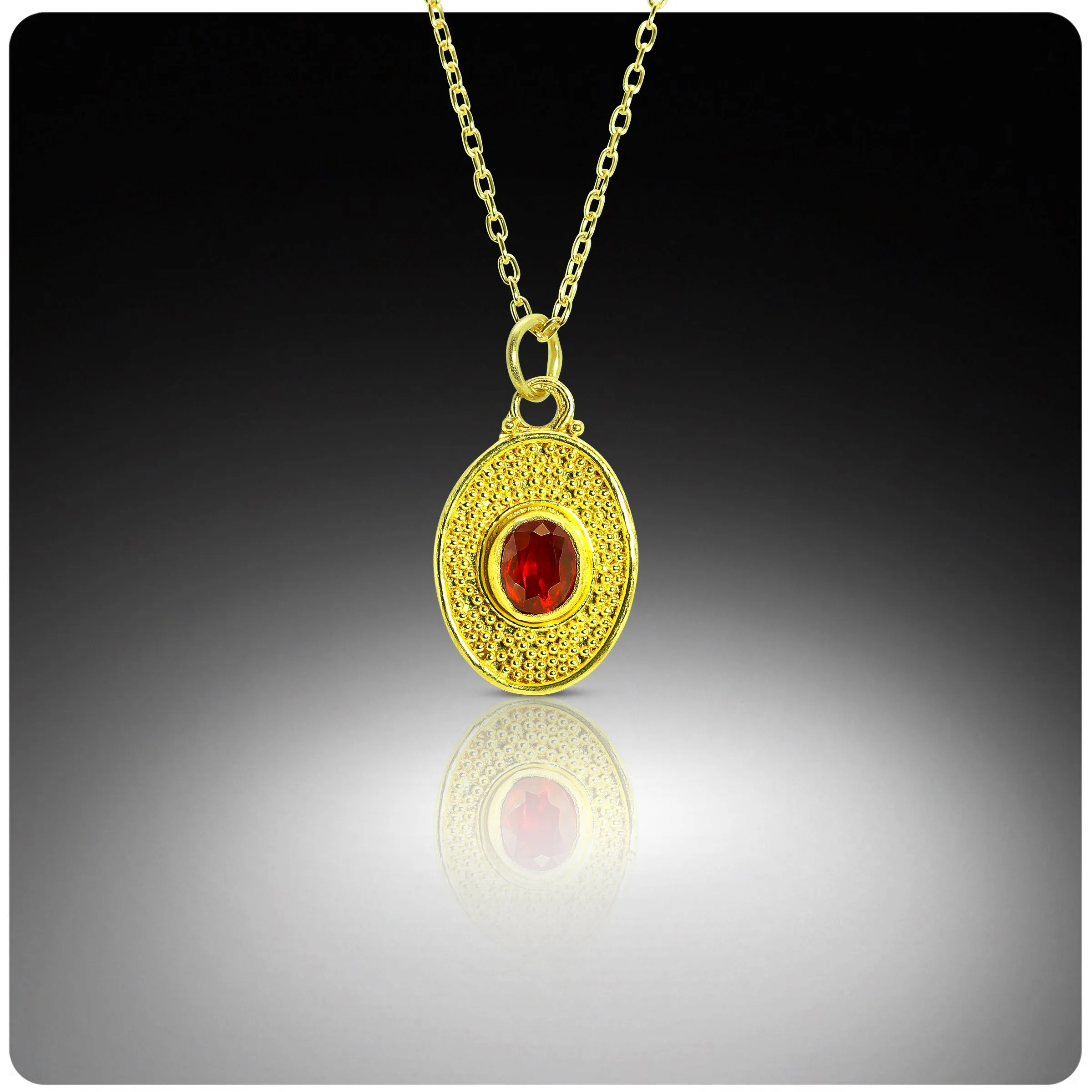 Waterfall Necklaces in 22K Granulation