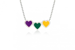 We Love Mardi Gras Pendant w/ 18''Ball Chain