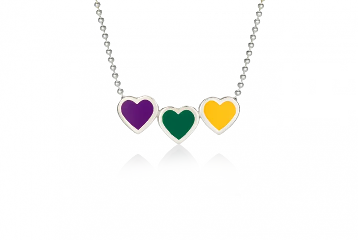 We Love Mardi Gras Pendant w/ 18''Ball Chain