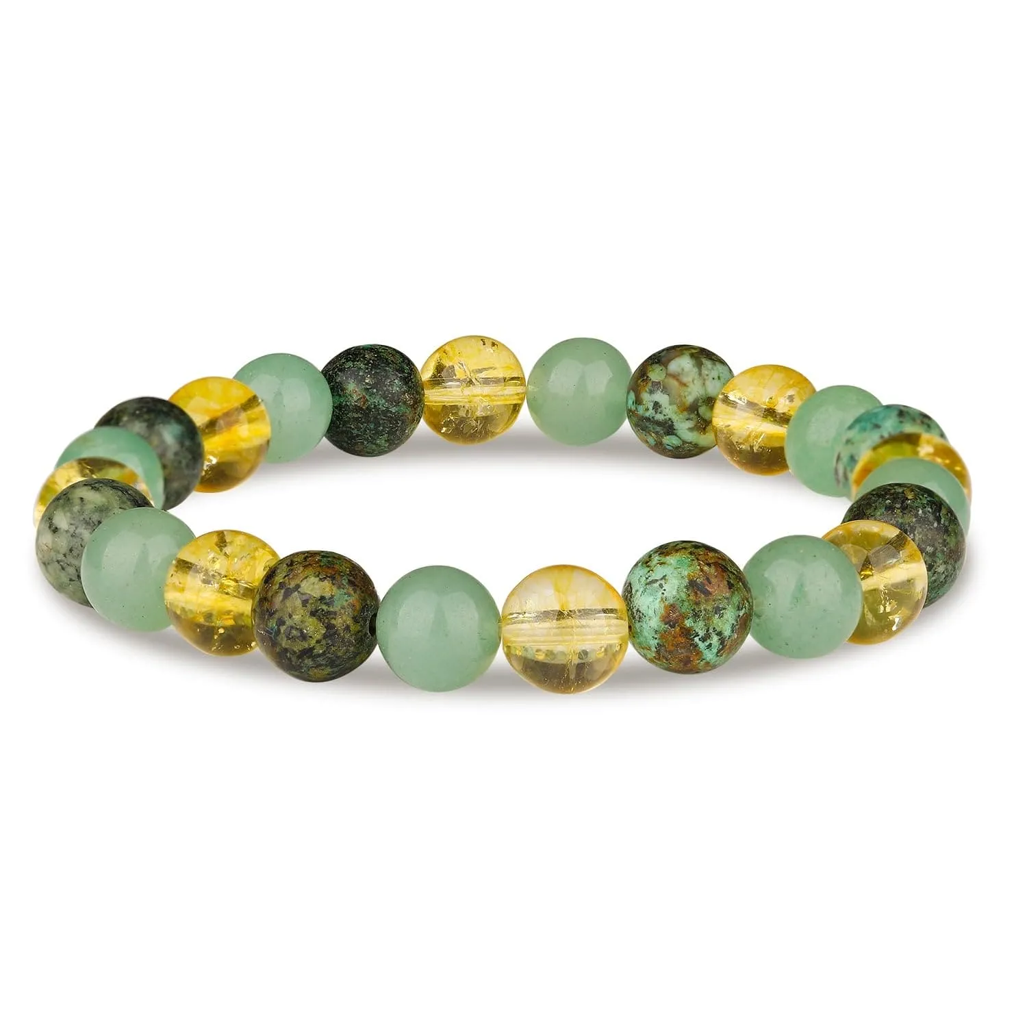 Wealth Turquoise Beaded Crystal Bracelet