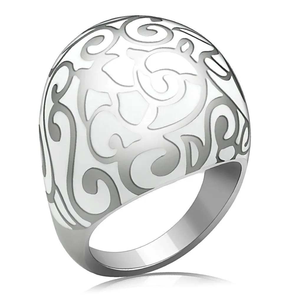 Women Stainless Steel No Stone Rings TK215