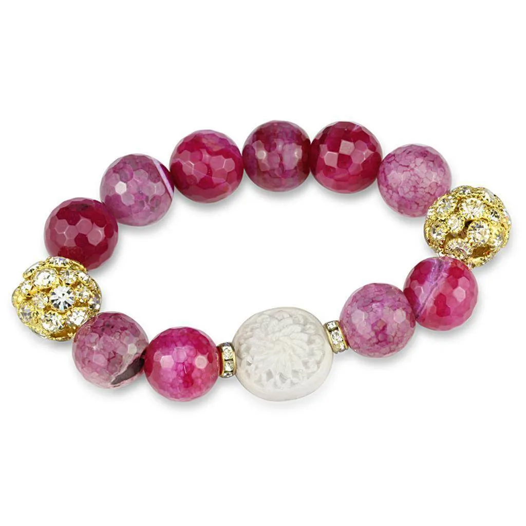 Women's Bracelets - LO3782 - Gold Brass Bracelet with
