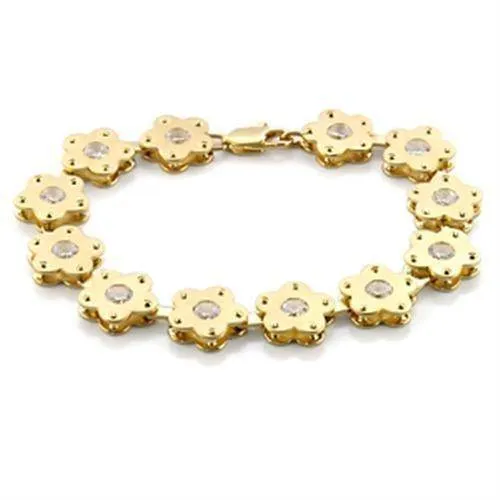 Women's Bracelets - LO596 - Matte Gold & Gold Brass