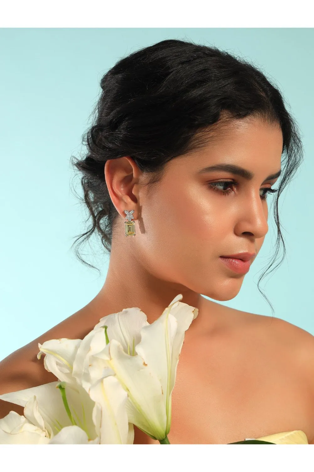 Yellow Saphire Earrings