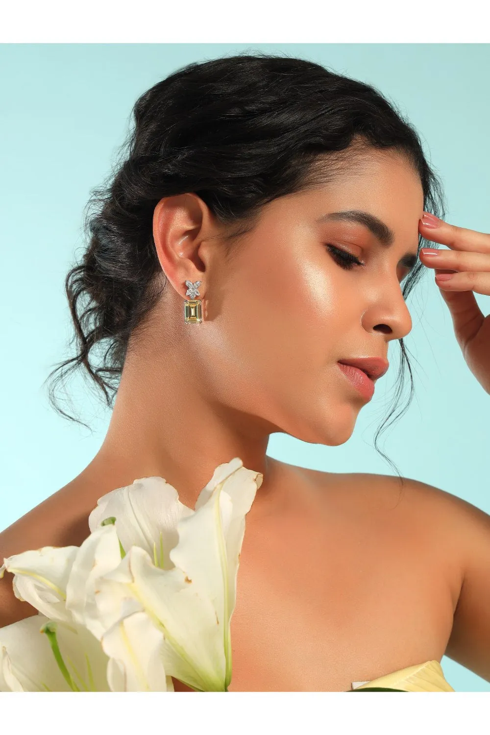 Yellow Saphire Earrings